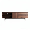 mueble de salón modular de madera de nogal con estantes y cajones 150 x 40 x 45cm