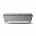 Banqueta de almacenamiento gris de tela 120 x 40 x 40cm con patas metálicas